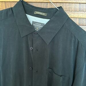 COPY - Quicksilver, Waterman, black comfort fit shirt